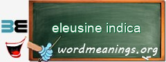 WordMeaning blackboard for eleusine indica